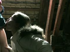 Annika Bond sucks him in the attic