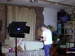 Sexy Ashley masturbates in front of the camera