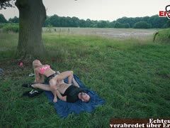 Pornocasting für Sex im Freien mit Blondine Lady Kacy Kisha